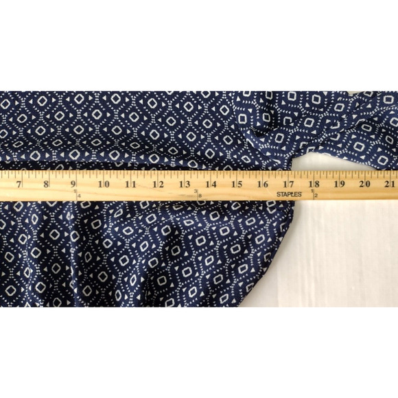 H&M Divided Blue White Geometric Pattern Summer Dress Womens Size Small 4 - Picture 5 of 8